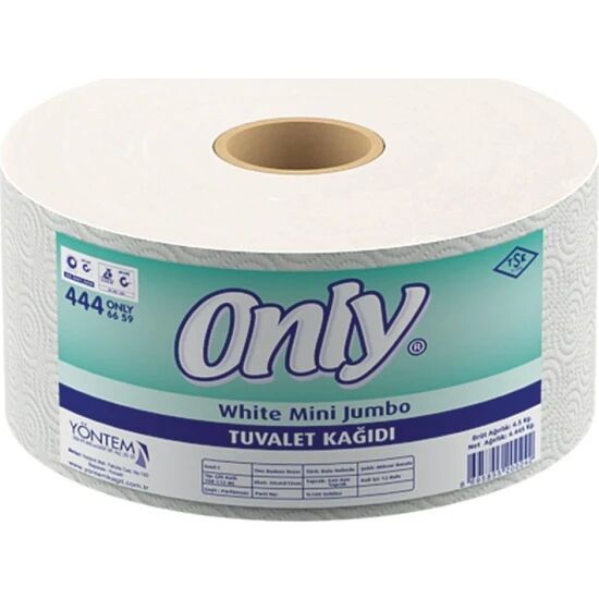 ONLY WHİTE JUMBO WC KAĞIDI 4,5 KG-12Lİ KOLİ