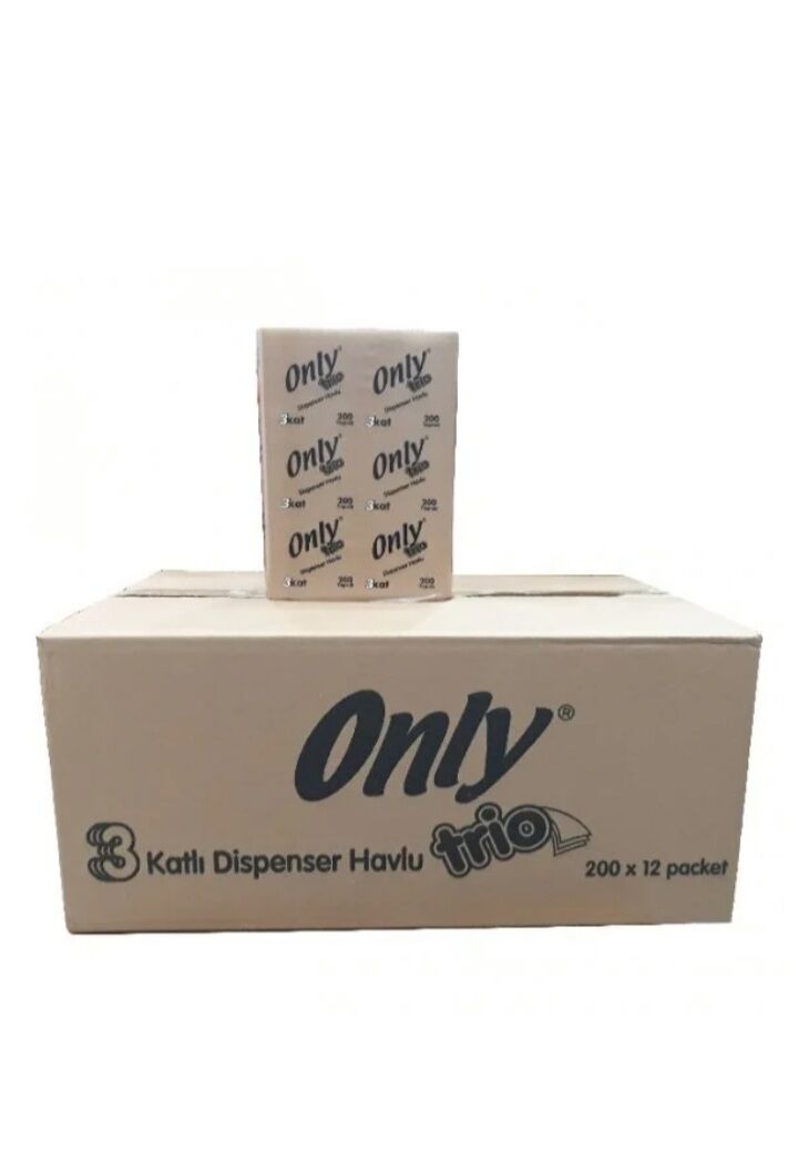 ONLY TRİO Z KATLAMA DİSPENSER KAĞIT HAVLU 3 KATLI 200 YPR