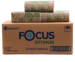 FOCUS OPTİMUM Z KATLAMA DİSPENSER KAĞIT HAVLU 150 YPR