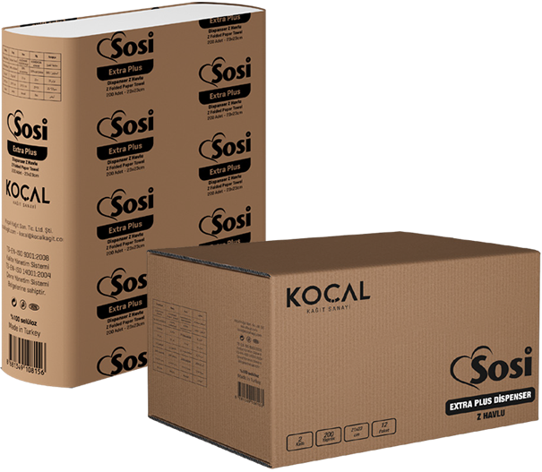 SOSİ EXTRA PLUS Z KATLAMA DİSPENSER KAĞIT HAVLU 200 YPR