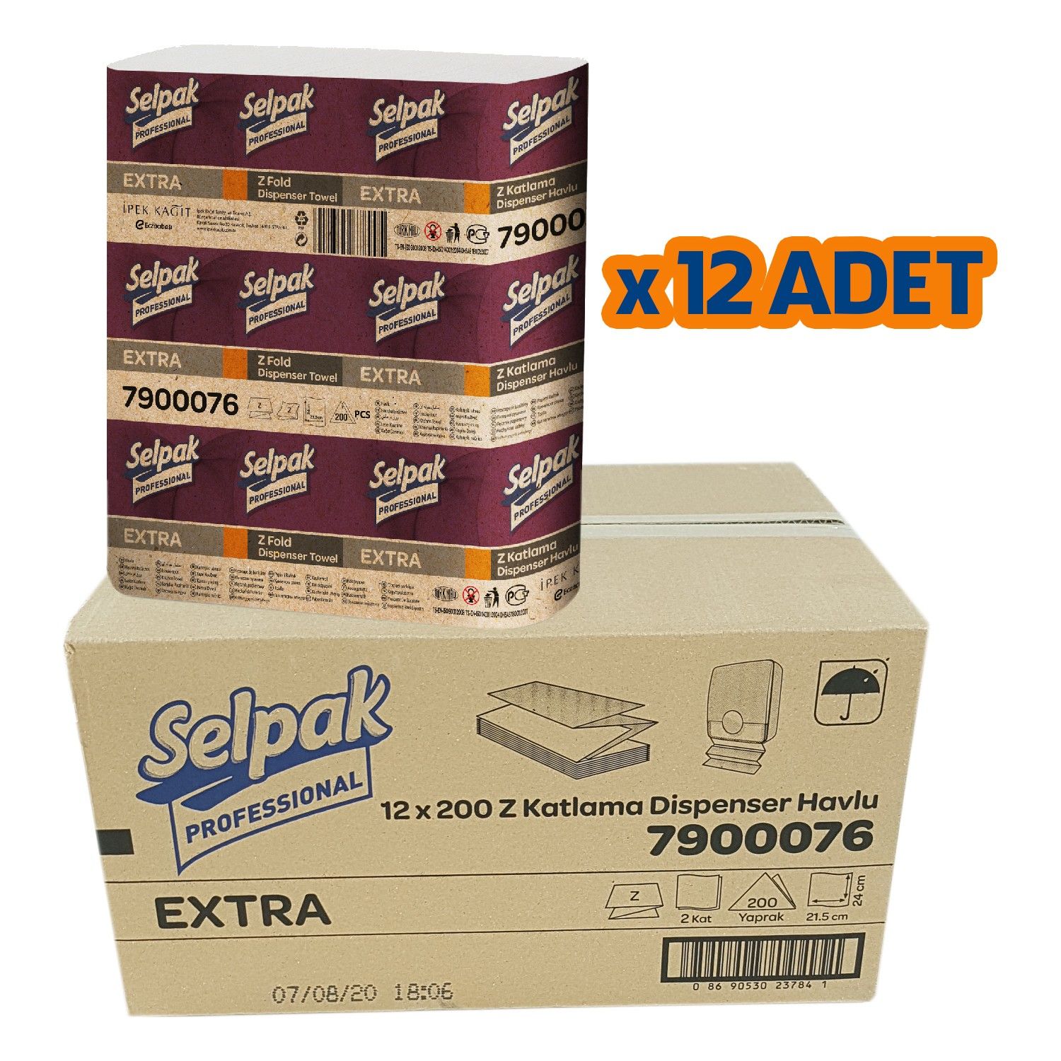 SELPAK PROFESSİONAL EXTRA Z KATLAMA DİSPENSER KAĞIT HAVLU 200 YPR