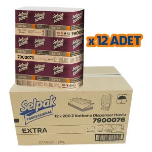 SELPAK PROFESSİONAL EXTRA Z KATLAMA DİSPENSER KAĞIT HAVLU 200 YPR