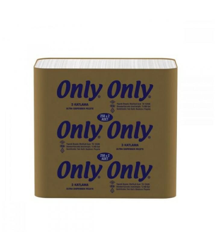 ONLY ULTRA DİSPENSER PEÇETE 3 KATLAMALI 250*18Lİ