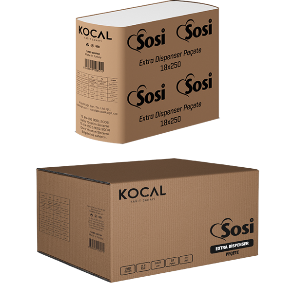 SOSİ EXTRA DİSPENSER PEÇETE 250*18Lİ