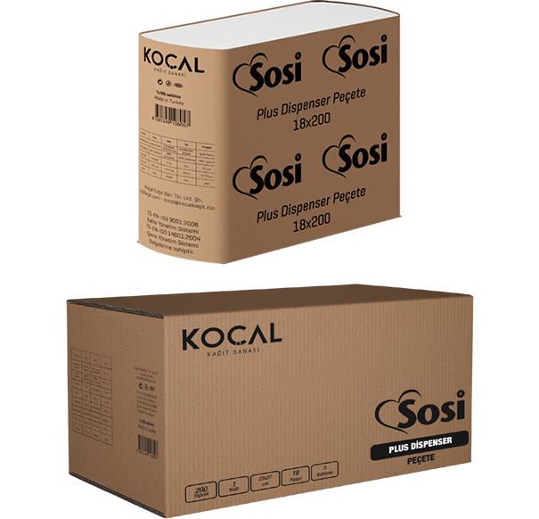 SOSİ PLUS DİSPENSER PEÇETE 200*18Lİ