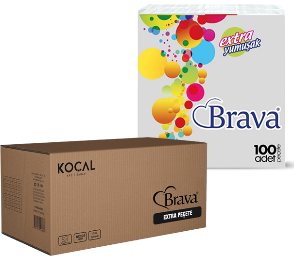 BRAVA GARSON KATLAMA PEÇETE ÇİFT KAT 100LÜK BEYAZ 30*30