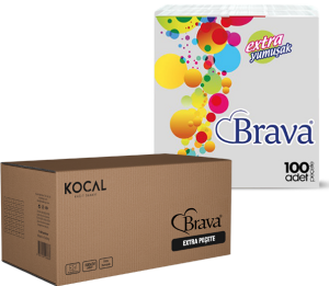 BRAVA GARSON KATLAMA PEÇETE ÇİFT KAT 100LÜK BEYAZ 30*30