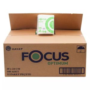 FOCUS OPTİMUM PEÇETE 100LÜK 20*24 CM 32Lİ KOLİ