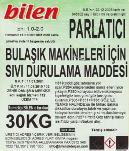 BİLEN BULAŞIK MAKİNESİ PARLATICISI 30 KG