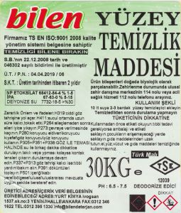BİLEN YÜZEY TEMİZLEYİCİ 30 KG